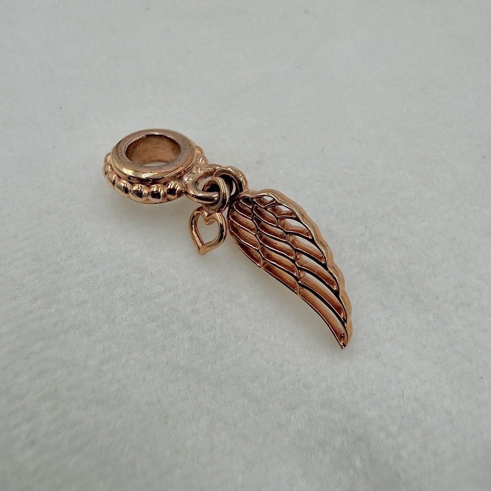 Pandora Rose Gold Plated ALE Love Guidance Dangle Charm for Bracelet Heart Wing